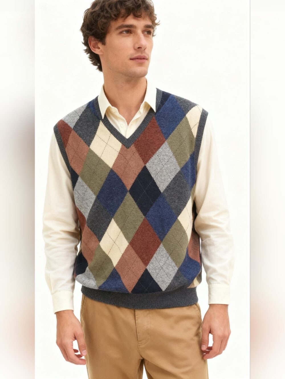 Lux Cashmere Men's 100%- Pure Cashmere Sweater Vest Size L